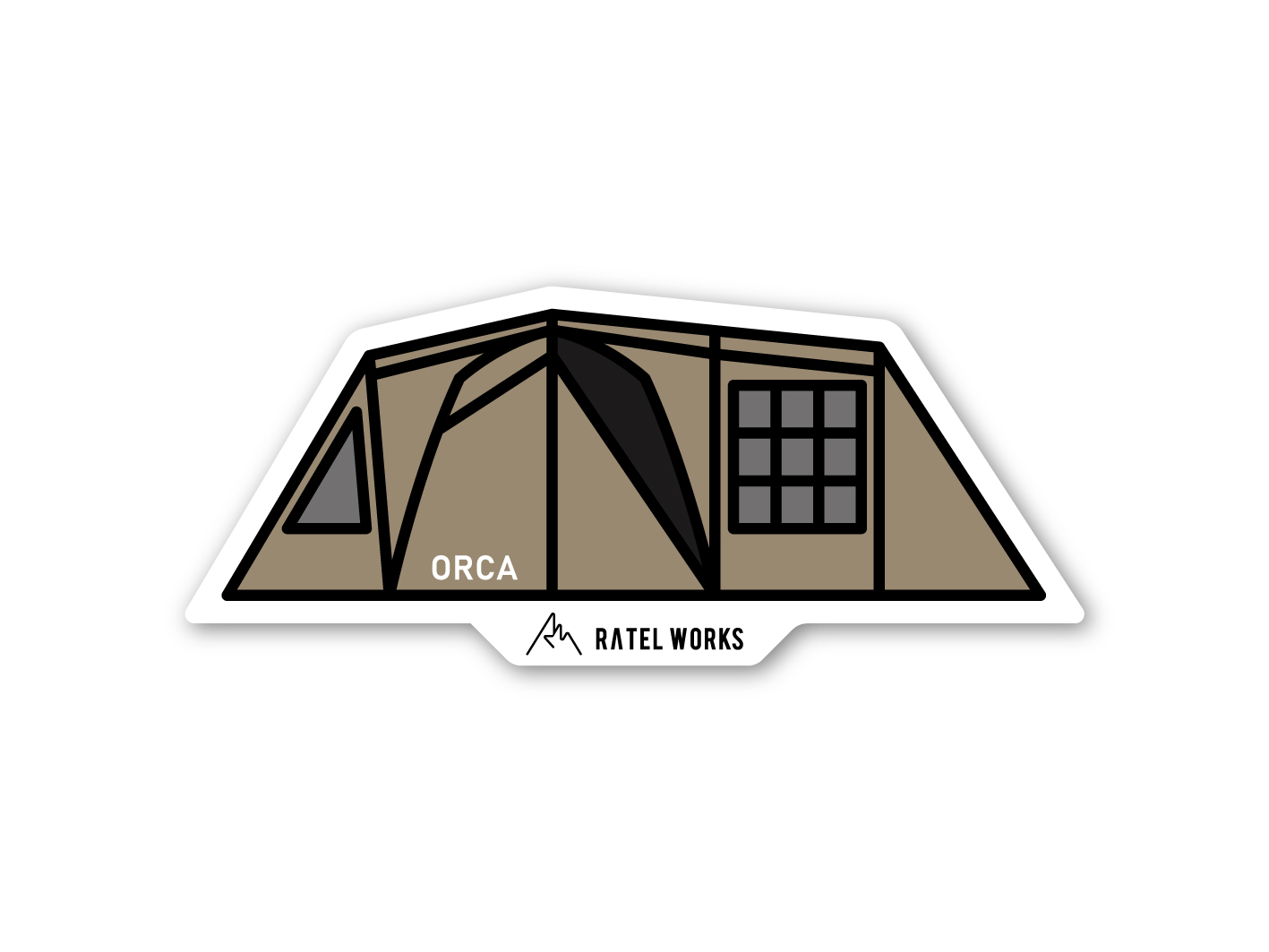 RATEL WORKS RATELWORKS TENT STICKER（ラーテルワークステント