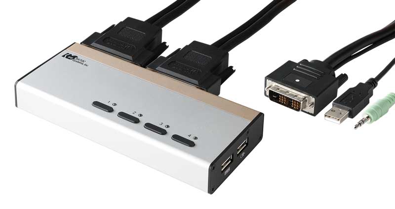 RATOC Systems（ラトックシステム） USB接続 DVI Audio対応 (PC4台用