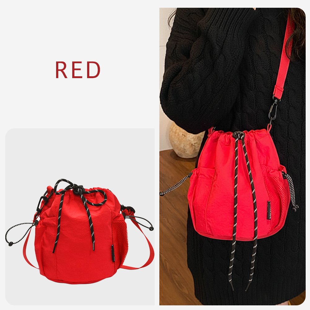 （全10色） ショルダーバッグ レディース メンズ バッグ 小さめ ナイロン 耐水 ポシェット 可愛い アウトドア サコッシュ 軽量 斜めがけ 巾着 多収納 | RATOM | 01