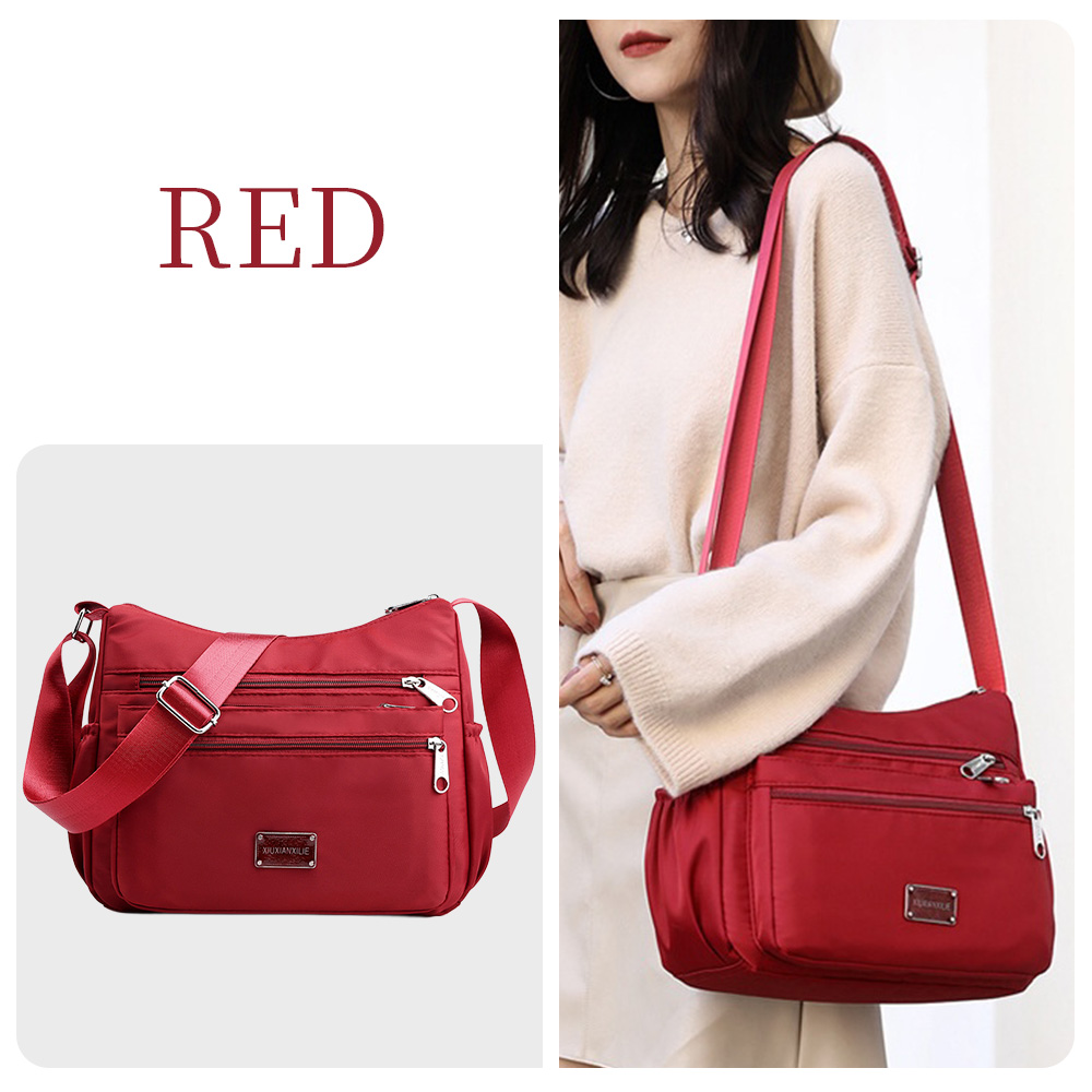 （スカーフ付き） ショルダーバッグ レディース 軽量 斜めがけ 大容量 防水 肩掛け 大きめ ブランド 人気 アウトドア 可愛い ナイロン マザーズバッグ | RATOM | 02