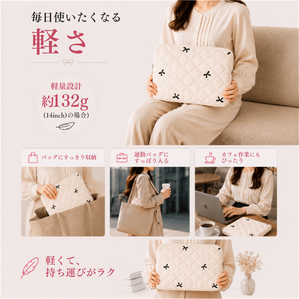 (耐衝撃/全面保護) パソコンケース ノートパソコンケース PCケース 可愛い 14インチ 13.3インチ 軽量 耐水 HP Dell MacBook Lenovo hp 爆買 | RATOM | 11