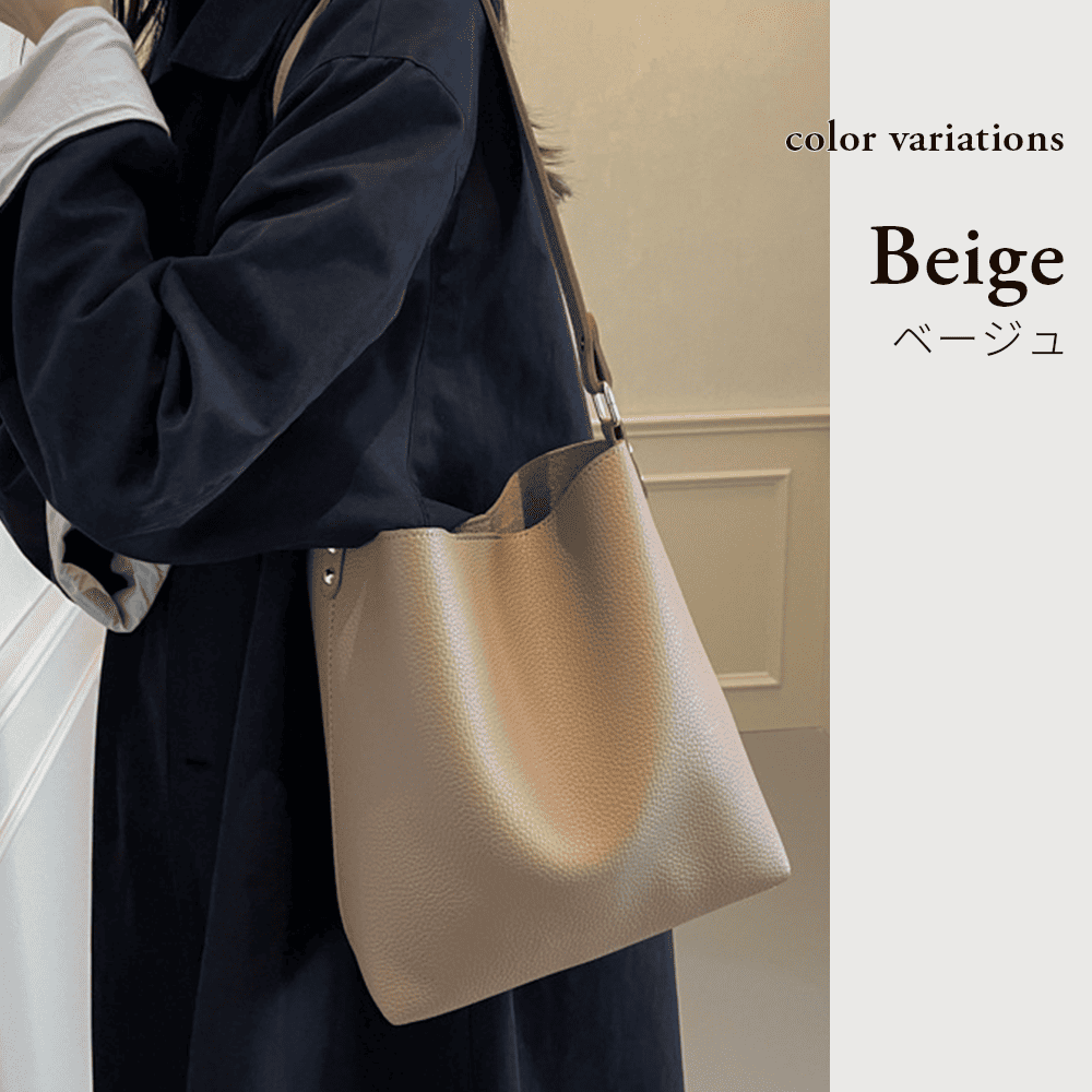 （ポーチ付き） ショルダーバッグ レディース トートバッグ 2way 斜めがけ 軽量 縦型 大容量 仕事用 自立 ビジネスバッグ 旅行 革 バッグ カバン 収納 | RATOM | 04