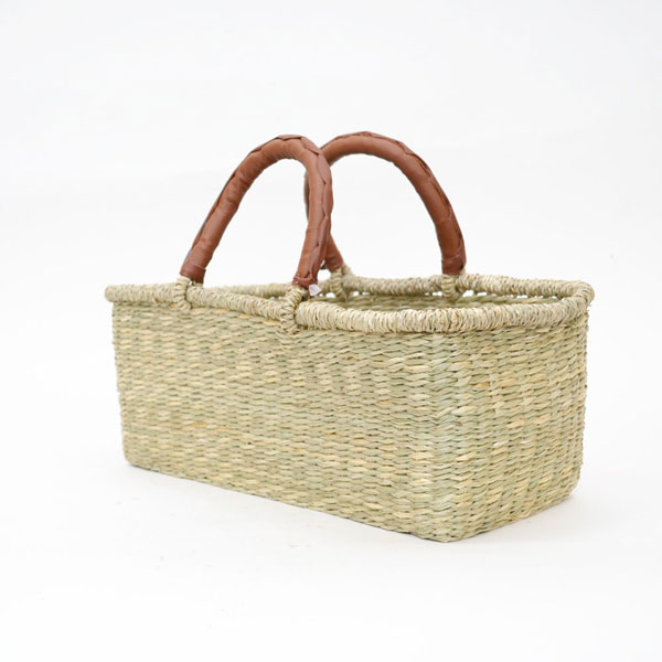 かごバッグ 2way ショルダー付き 新品 ナチュラル シーグラス（白） かごバッグ 花柄 2way ショルダーバッグ 夏 レース シンプル