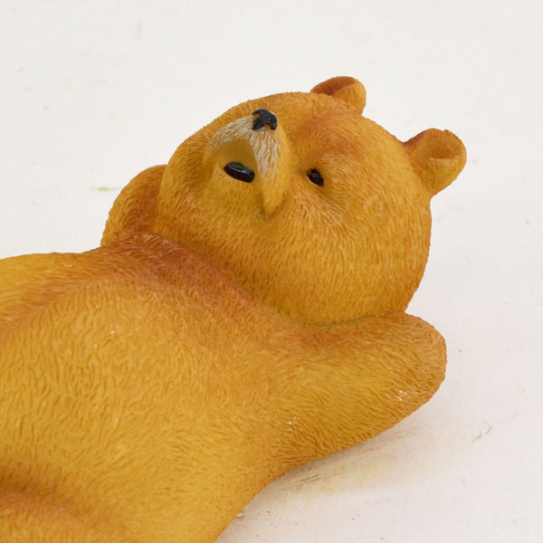 ダッドベア 寝落ち くま レジン オブジェ クマ 置物 熊 : ラタンハウス