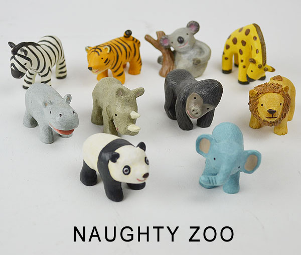 ノーティーZOO ゾウ ミニチュアマスコット 置物 飾り : ラタンハウス