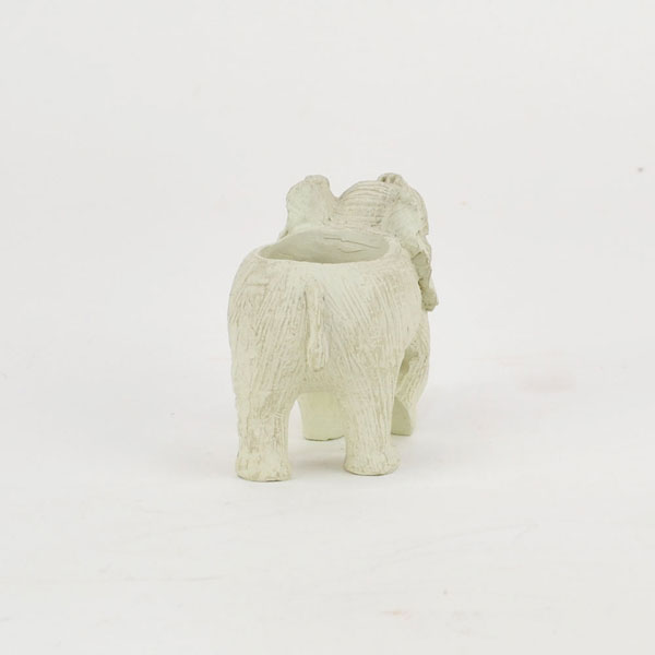 レジンミニチュアポット エレファント ぞうさん 子象 ミニ鉢 : ラタン