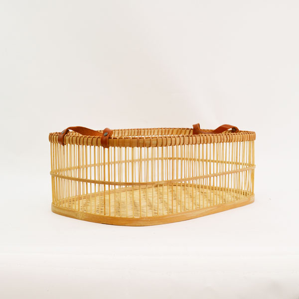 竹製脱衣かご L ランドリーバスケット バンブー 竹かご 籠 : ラタン