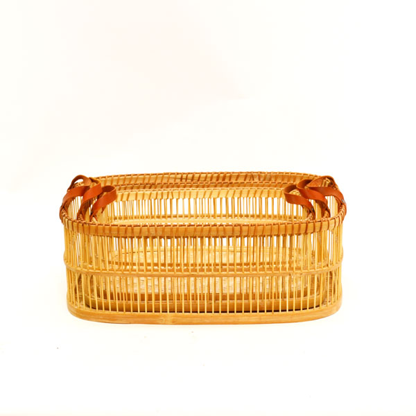 竹製脱衣かご 3セット ランドリーバスケット バンブー : ラタンハウス