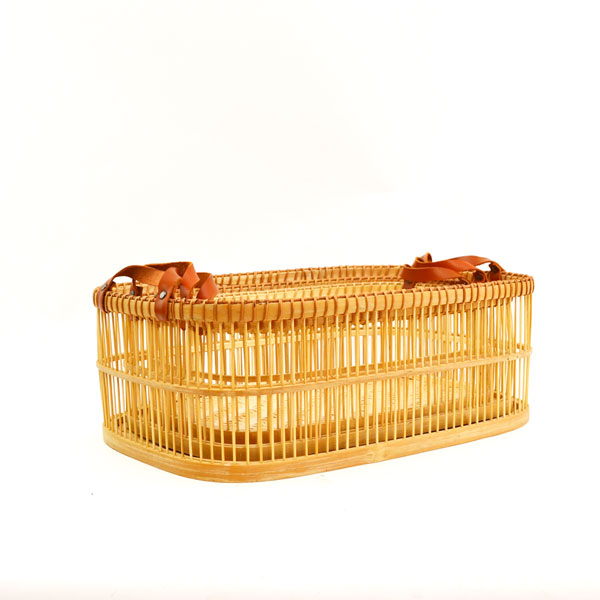 竹製脱衣かご 3セット ランドリーバスケット バンブー : ラタンハウス