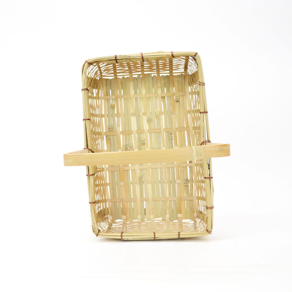 竹の収穫かご 青竹 長角 一本手 SLセット 野菜かご 籠 : ラタンハウス