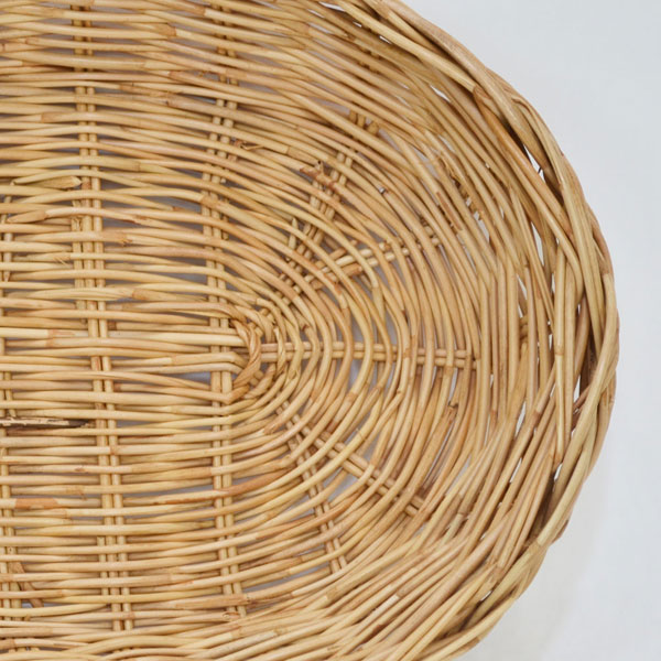 タイ製 ラタン楕円形トレーMサイズ トレー パントレイ プレート