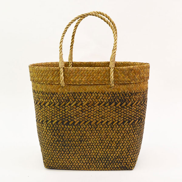 タイ製 カチュー 楕円 かごバッグ シャビー加工 L 水草 : ラタンハウス