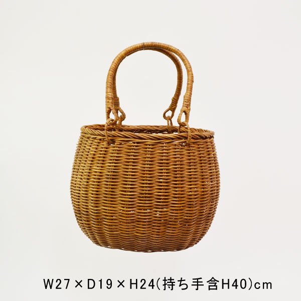 新品 未使用品　ラタン編み　バック　スクエアバスケット 昭和レトロ スクエア型 ラタンバスケット かごバッグ カゴバッグ