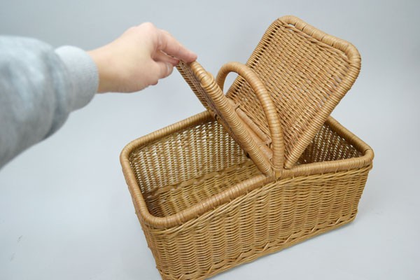 ラタン ピクニックバスケット 籐 かご インドネシア製 : ラタンハウス