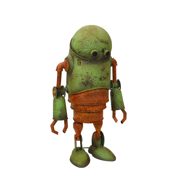 ブリキロボット ソルダット 鉄 オブジェ ヴィンテージ加工 : ラタン