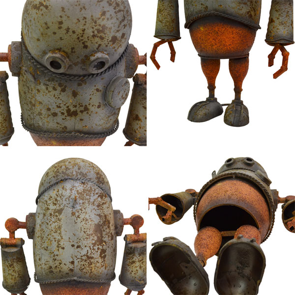 ブリキロボット ソルジャーS 鉄 オブジェ ヴィンテージ加工 : ラタン