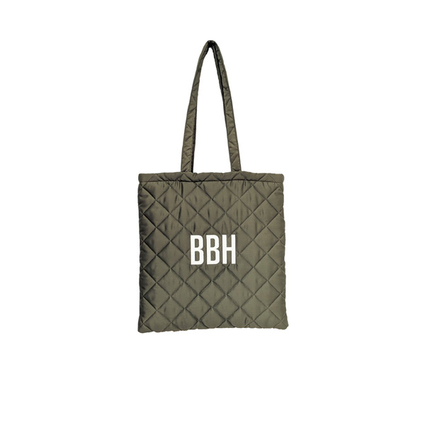 BBH キルティングトートバッグ カーキ 肩掛け 大きい 鞄 : ラタン