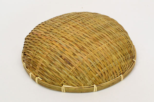竹製 ござ目 竹ざる 深型 M 皮竹材料 深ざる 27cm : ラタンハウス
