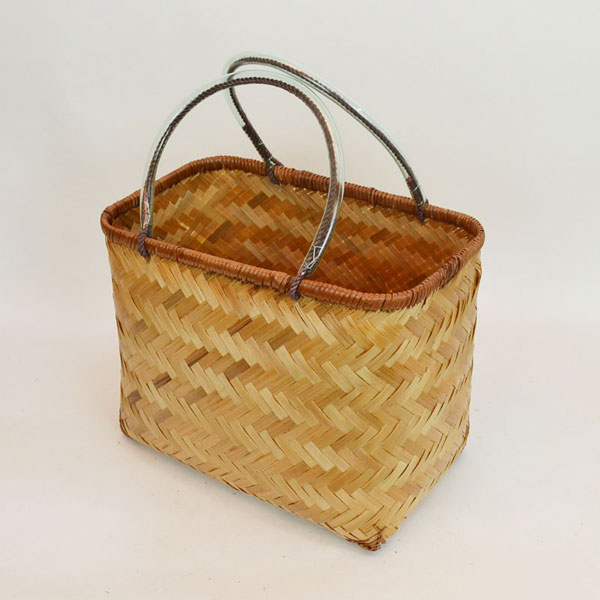 竹製カゴ ちどり産業 『竹』四角タイプバスケット「36×26×16cm」 04-22