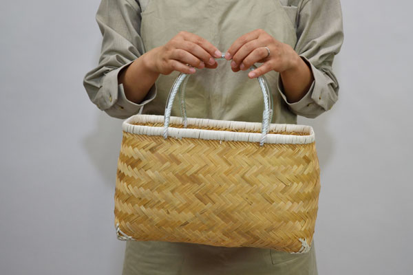 チェック柄 プラスチック製かごバッグ　woven グレーチェック×ブラックS 2WAYプラカゴバッグ プラカゴ かご