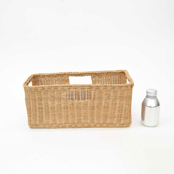 取手付き ラタンバスケット 収納ボックス W30cm W33cm W36cm