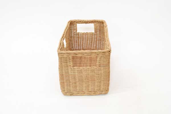 ラタン製 収納ボックス レクタングル 縦長 四角 籐かご 籠 : ラタン