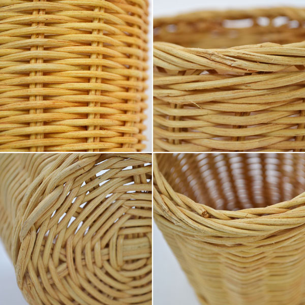 ラタン製 収納バスケット 筒型 丸かご S キッチン 台所 : ラタンハウス