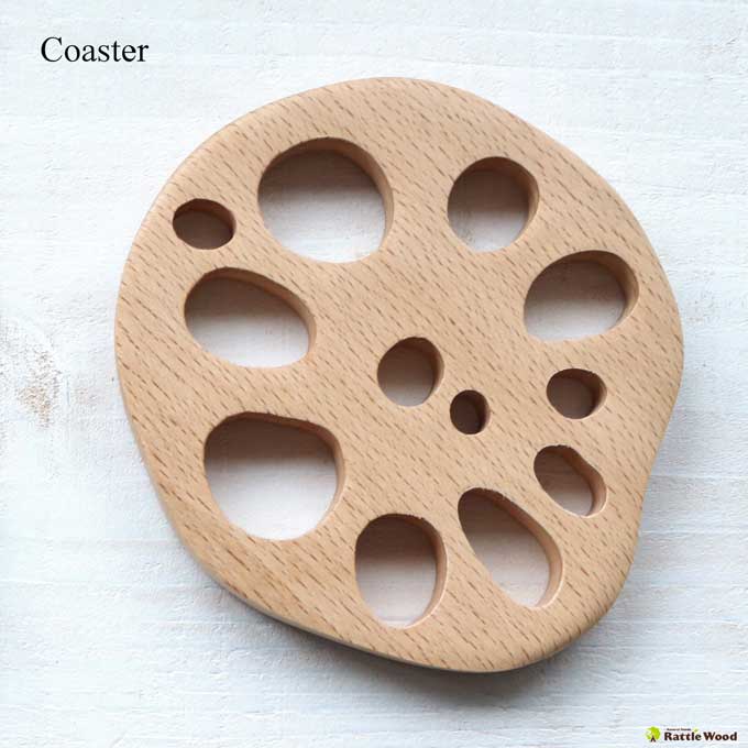 木製 コースター レンコン