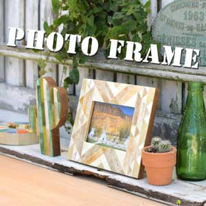 フォトフレーム 写真立て 壁掛け L判 木製 プレゼント シンプル カフェ