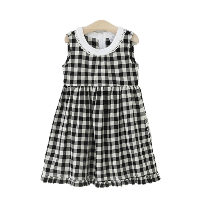 子供服 女の子 ワンピース 半袖 ノースリーブ ポケット ギンガム