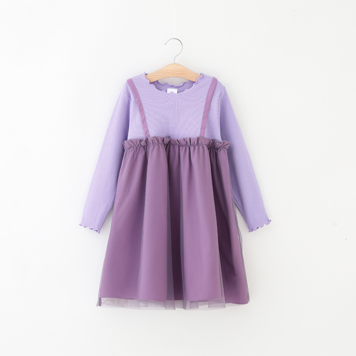 子供服 ワンピース 長袖 ワンピース長袖 チュール 子供 女の子 キッズ  