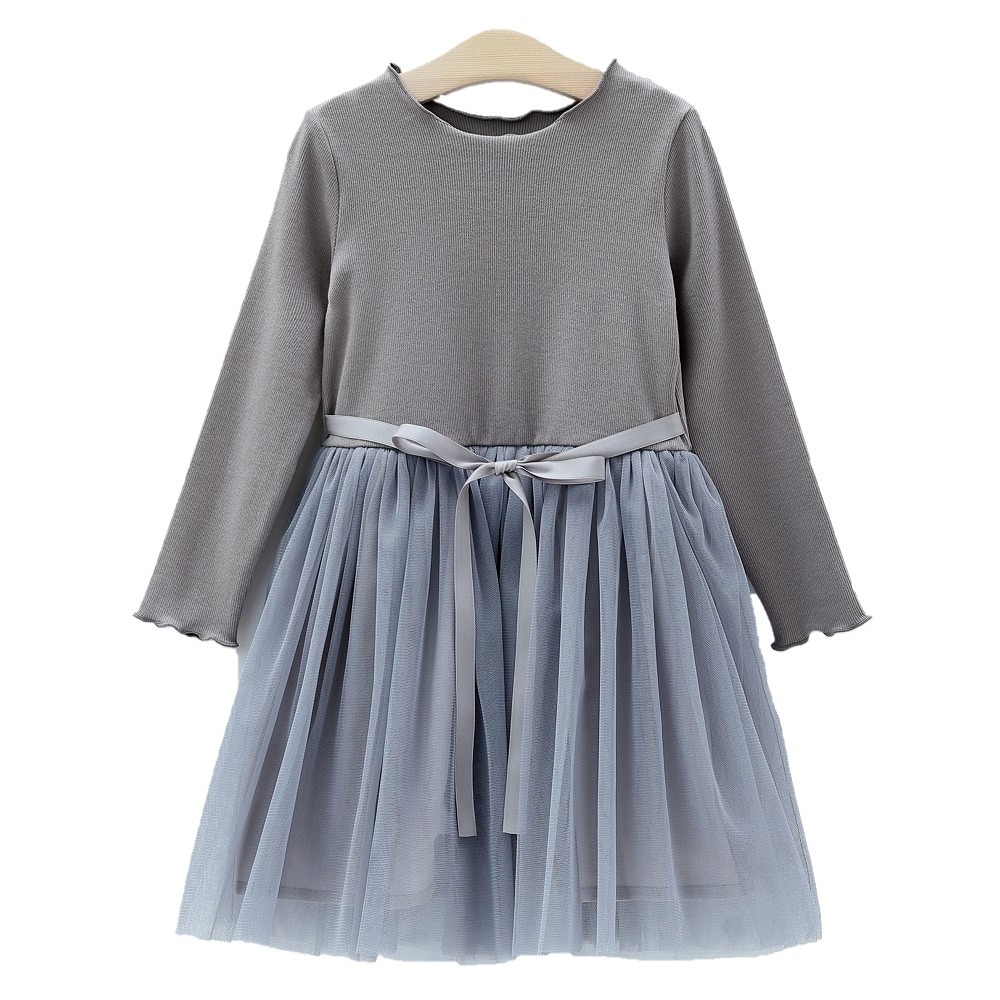ワンピース 子供服 女の子  長袖 チュール リボン 春 秋 発表会 入学式 100cm 110cm 120cm 130cm 140cm | ブランド登録なし | 05
