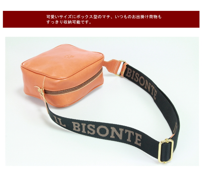 IL BISONTE イルビゾンテ バッグ コットンベルト ボックス ショルダー 