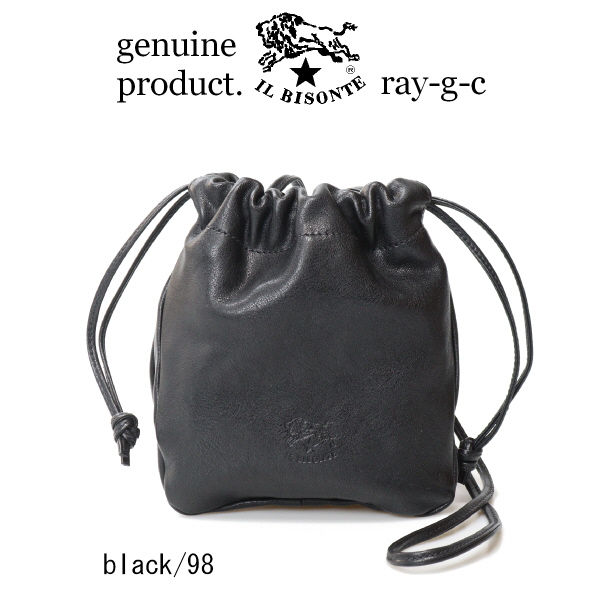 IL BISONTE 巾着型レザーショルダーバッグ 黒・ブラック 楽天市場】巾着（ブランドイルビゾンテ）（ショルダーバッグ