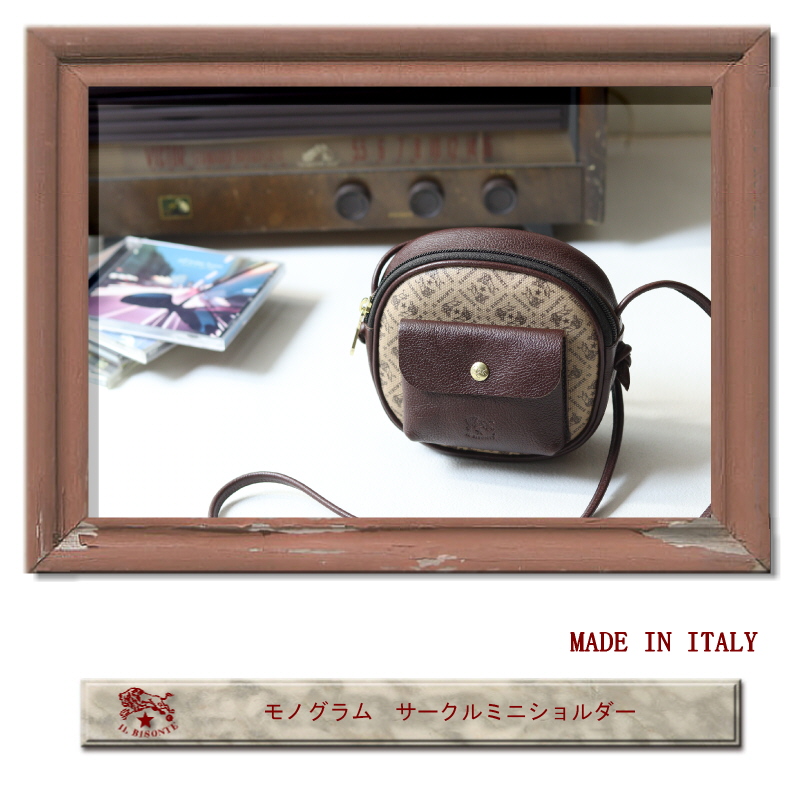 IL BISONTE（イルビゾンテ） バッグ フラット モノグラムサークルミニ