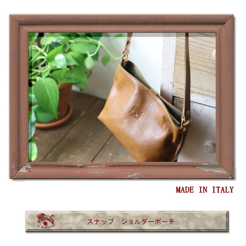 IL BISONTE イルビゾンテ バッグ スナップ ショルダーポーチ