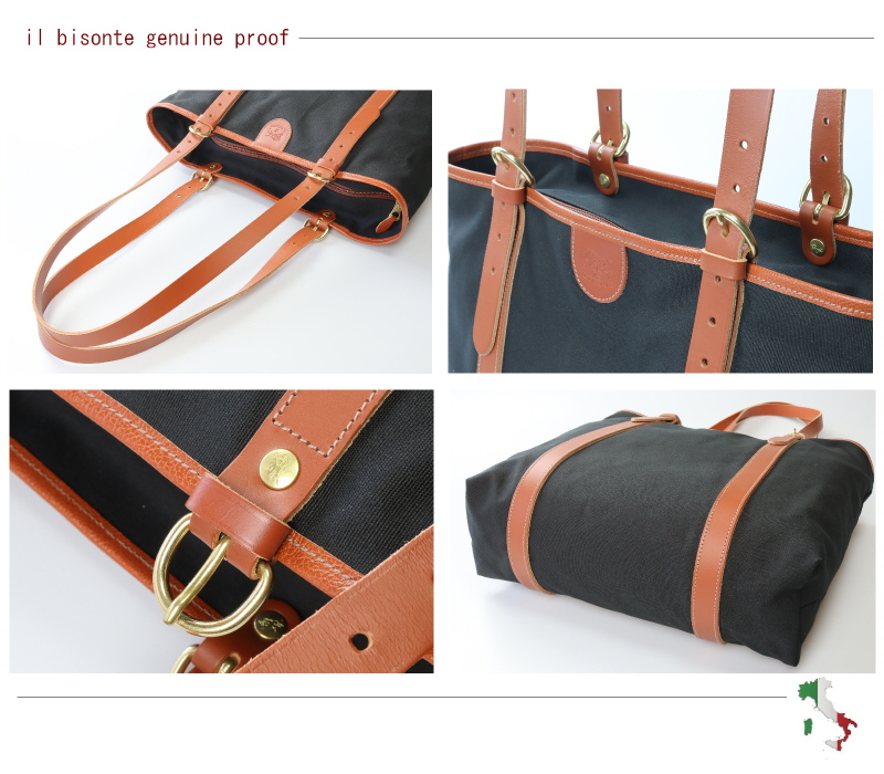 IL BISONTE（イルビゾンテ） バッグ スクエアキャンバス トート バッグ