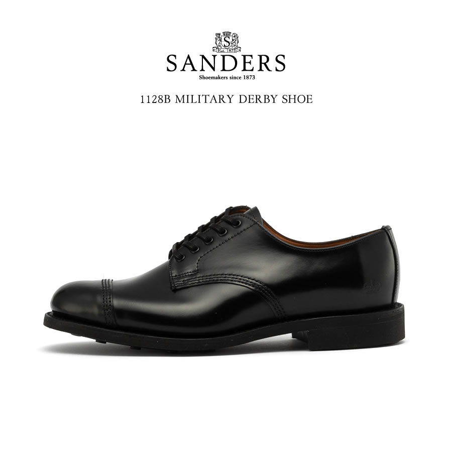 SANDERS サンダース 1128B MILITARY DERBY SHOE ミリタリーダービーシューズ レザーシューズ メンズ 外羽根 革靴  ストレートチップ レースアップ 英国製 : rc-1128b : RAY CLOTHING CO. - 通販 - Yahoo!ショッピング