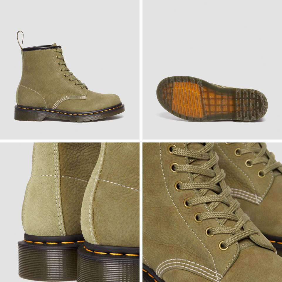 ダークグリーン レザー ブーツ　Dry shoD ホワイツ] WHITE'S BOOTS 350V オリーブグリーン ワックス