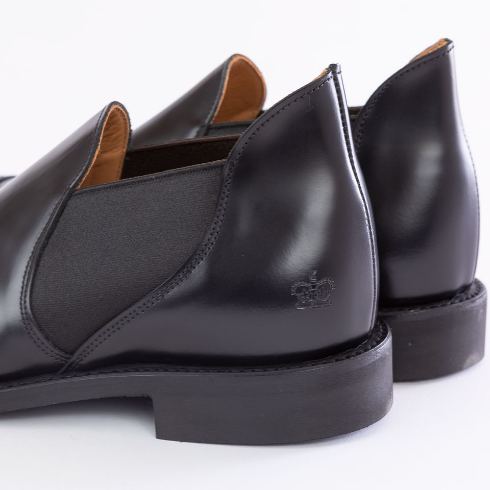 サンダース UK6 ワインハーマー製カーフ SANDERS（サンダース） 1619B MILITARY CAP TOE SHORT CHELSEA