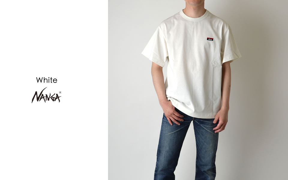NANGA ナンガ BOX LOGO EMB S/S TEE ボックスロゴ ワンポイント