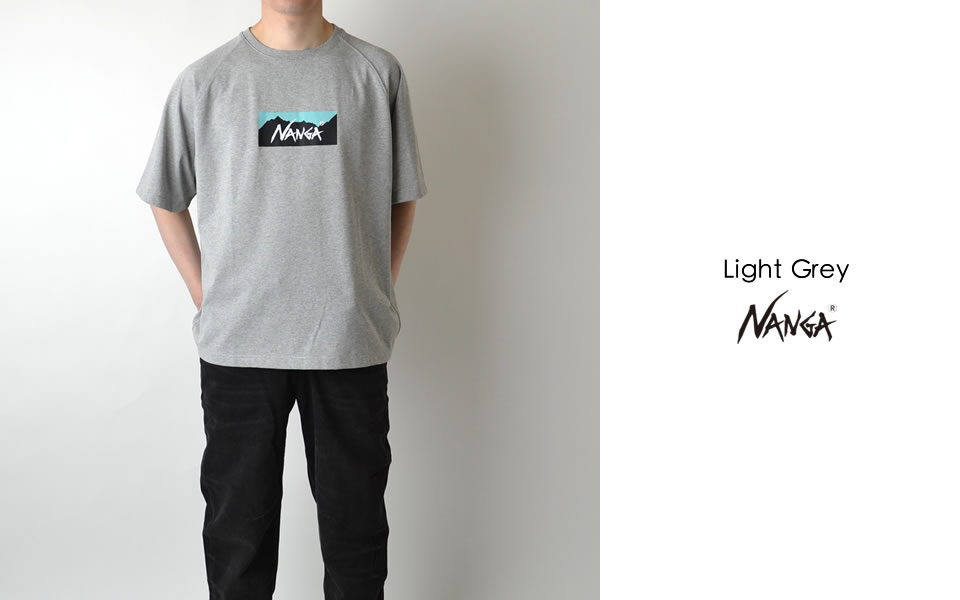 NANGA（ナンガ） ECO HYBRID BOX LOGO LOOSE FIT S/S TEE ボックスロゴ