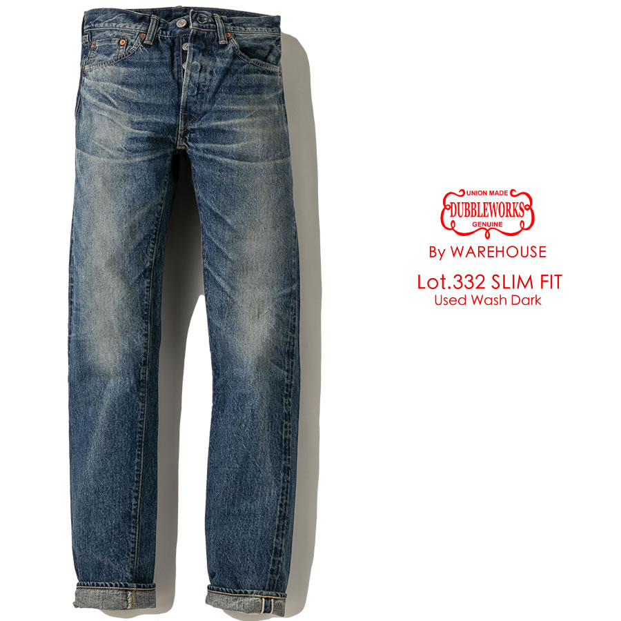 DOUBLE WORKS ダブルワークス BY WAREHOUSE 332 SLIM FIT USED WASH デニム ジーンズ ジーパン パンツ  スリム : rc-332uwd : RAY CLOTHING CO. - 通販 - Yahoo!ショッピング