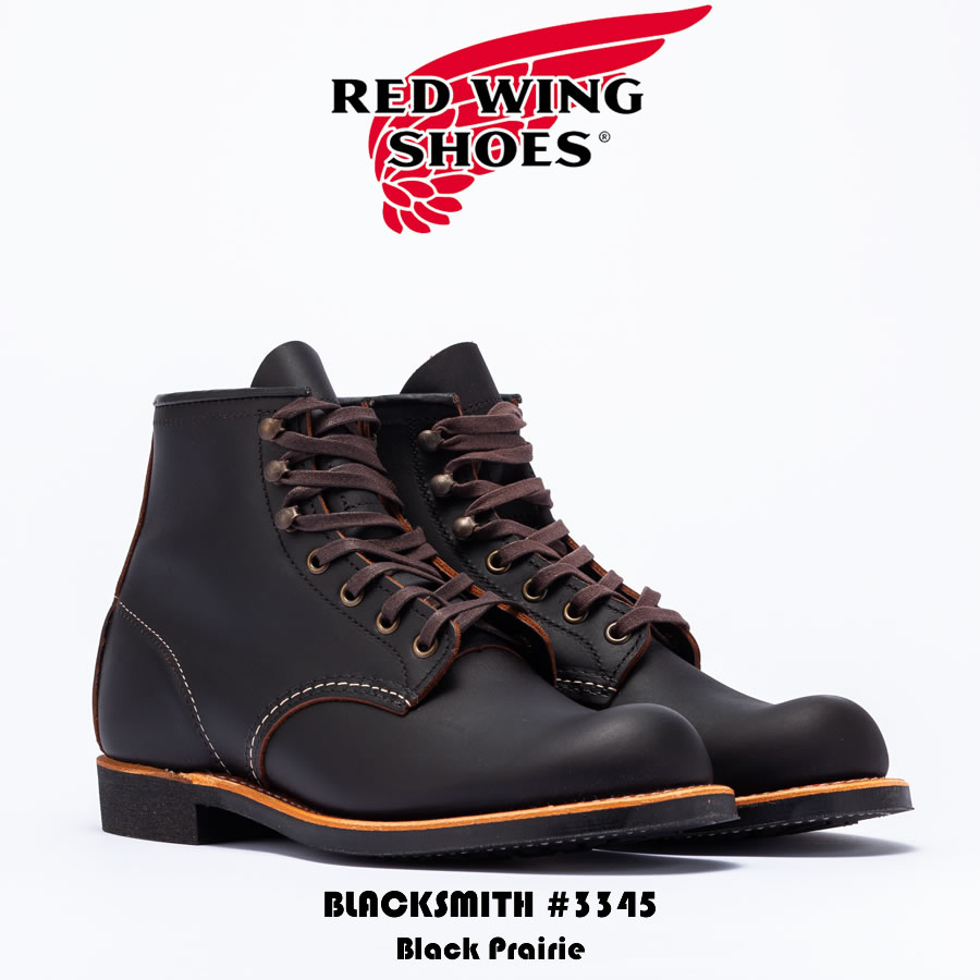 RED WING レッドウイング BLACKSMITH ブラックスミス メンズ ブーツ 3345 ブラックプレーリー Dワイズ