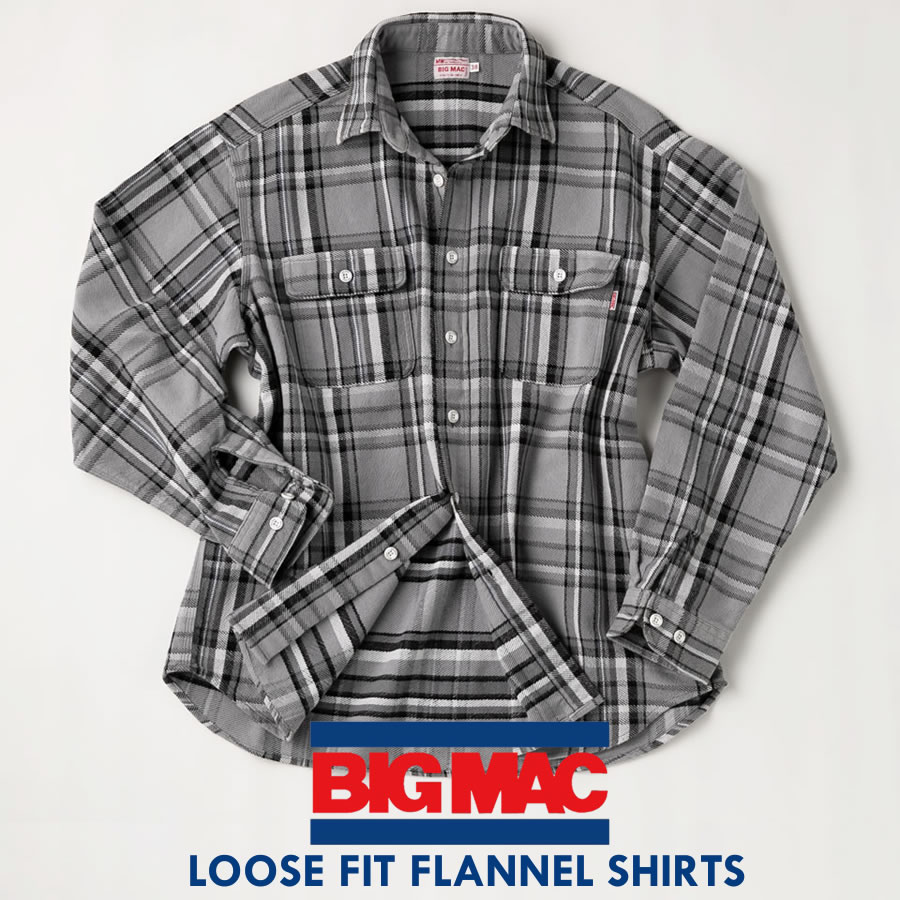 BIG MAC ビッグマック LOOSE FIT FLANNEL CHECK SHIRTS ヘビーフランネル チェックシャツ