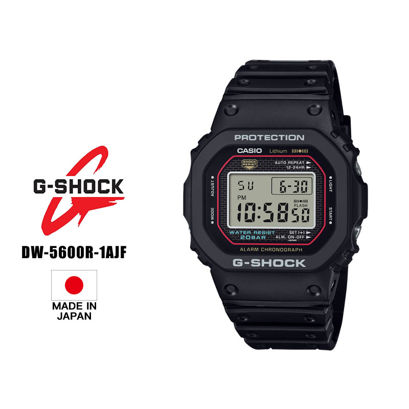 新品未使用品　カシオ G-SHOCK DW-5600RE G-SHOCK カシオ CASIO Gショック 5600 SERIES DW-5600R-1AJF 初代