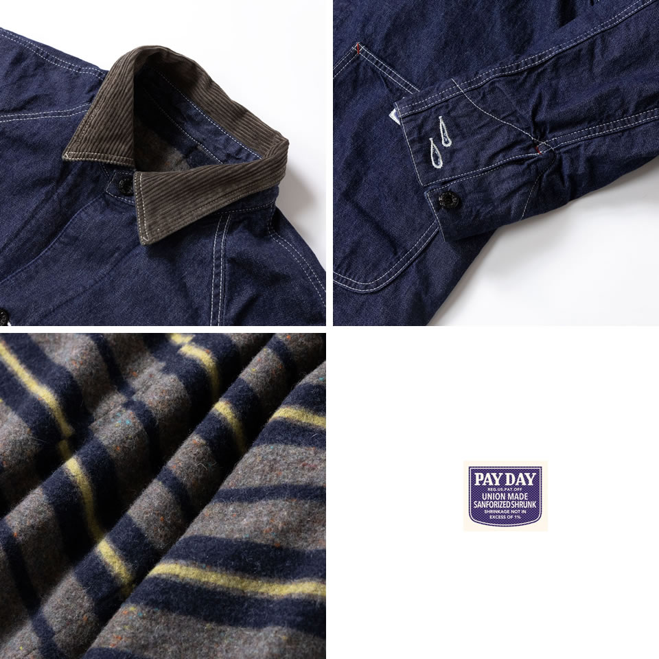 PAYDAY（ペイデイ） 40's WW2 BLANKET COVERALL INDIGO DENIM デニム