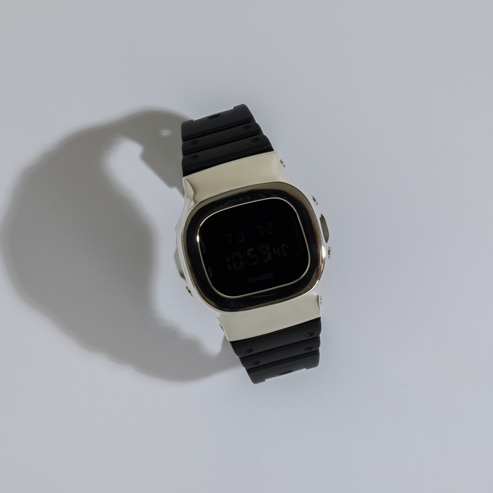 G-SHOCK RAYCLASSICS 5600 CUSTOM BEZEL MIRROR SILVER 腕時計用
