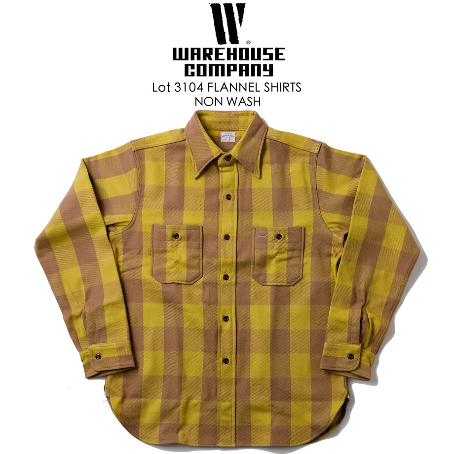 WAREHOUSE（ウエアハウス） Lot 3104 FLANNEL SHIRTS ヘビーウェイト
