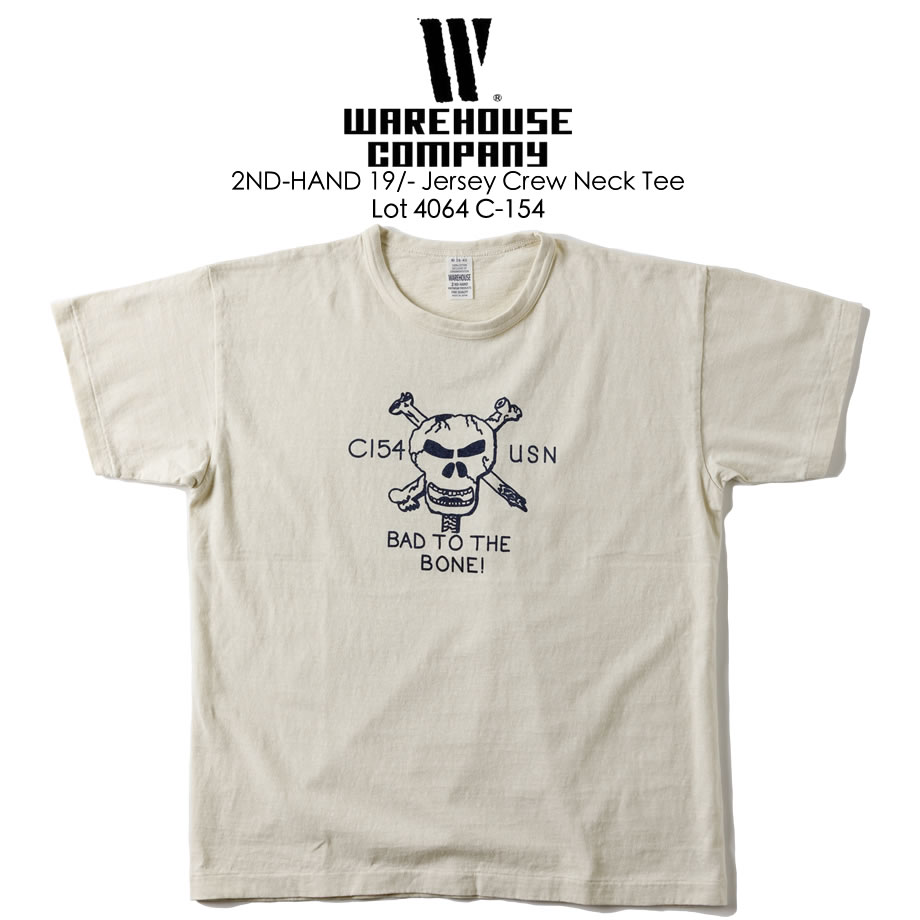 WAREHOUSE（ウエアハウス） LOT 4064 C-154 2ND-HAND クルーネック TEE